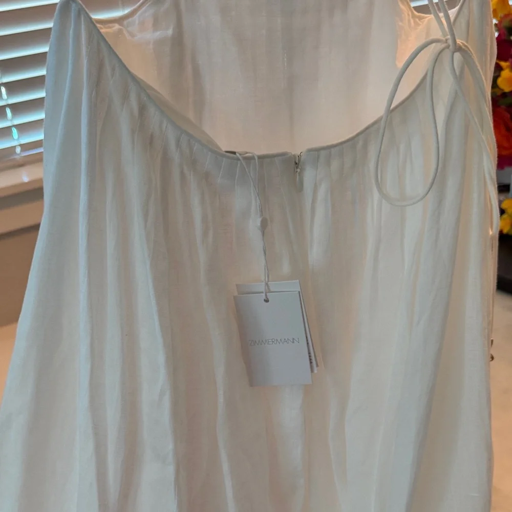 Zimmermann Rhiannon Scalloped Linen Midi Dress - Picture 15 of 15